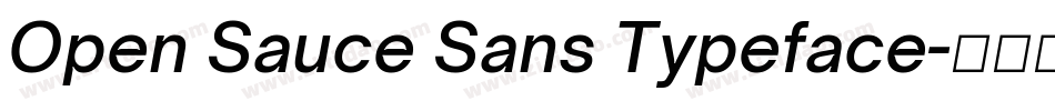 Open Sauce Sans Typeface字体转换